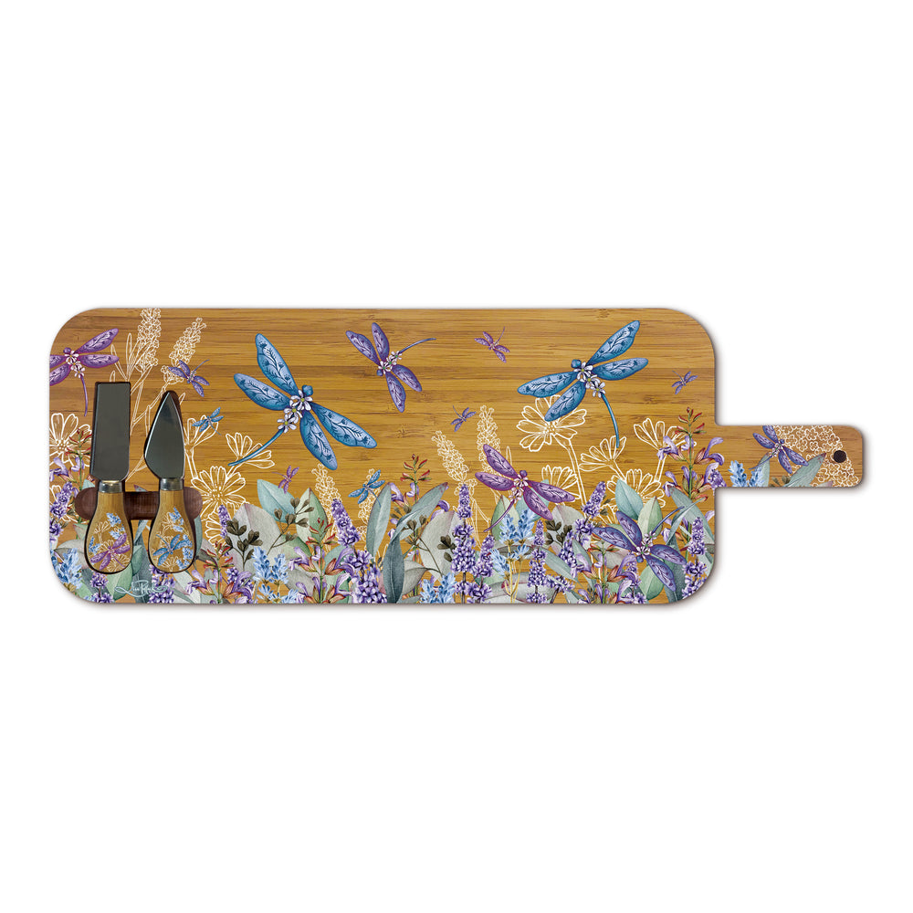 
            
                Load image into Gallery viewer, Large Board with knives - Lavender Dragonflies
            
        
