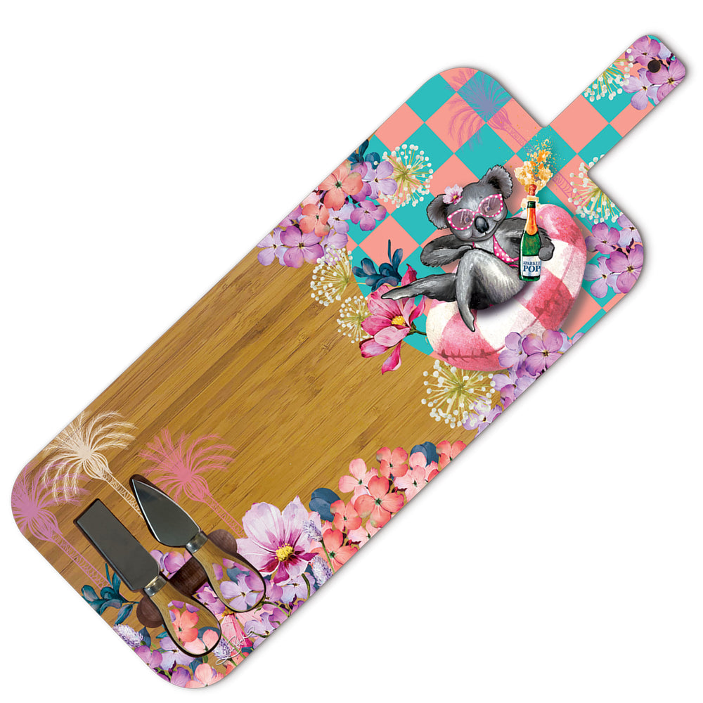 Large Board with knives - Koala Pool Party