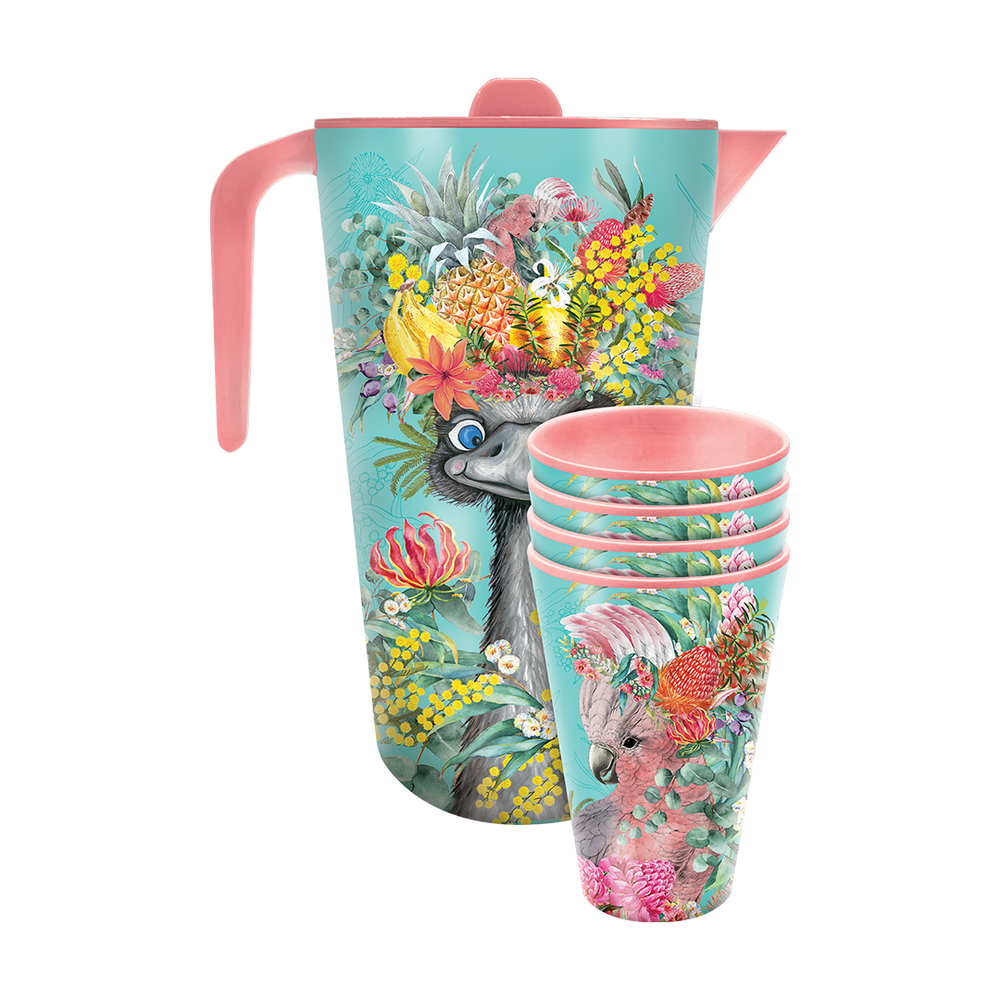 Melamine Jug & Cup Set - Aussie Animals