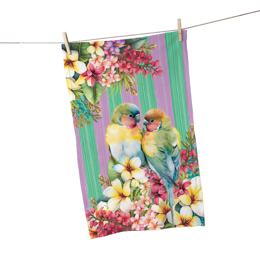 Tea Towel - Paradise Love Birds