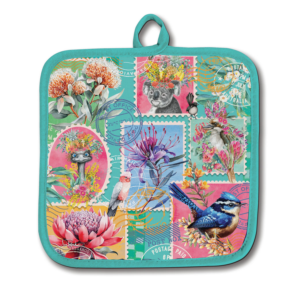 Oven Mitt Pot Holder - Pretty Postage