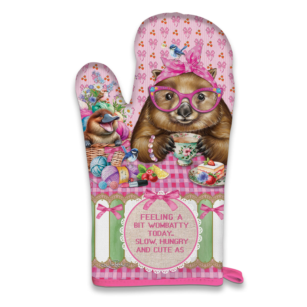 Oven Mitt Pot Holder - Wonda Wombat – Lisa Pollock
