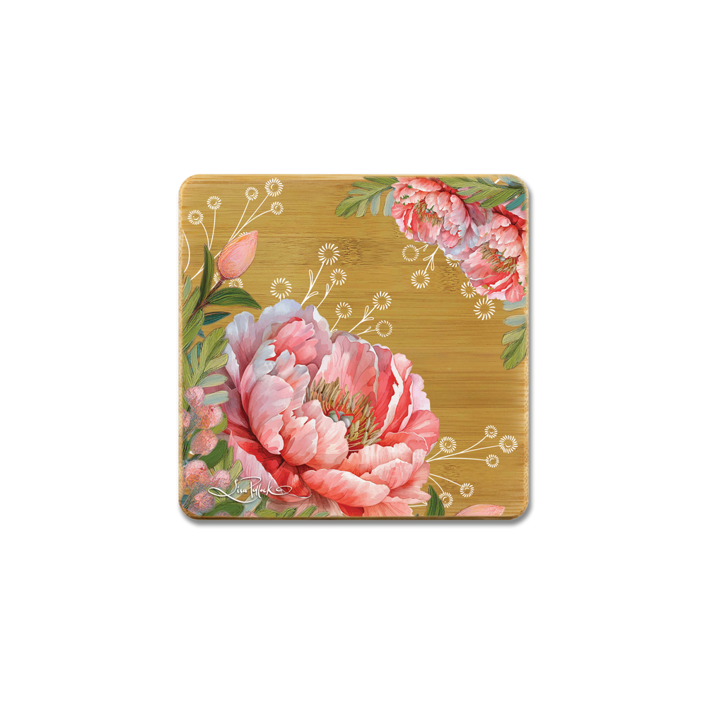 Coaster Set - Coral Peony