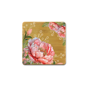 Coaster Set - Coral Peony