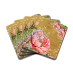 Coaster Set - Coral Peony