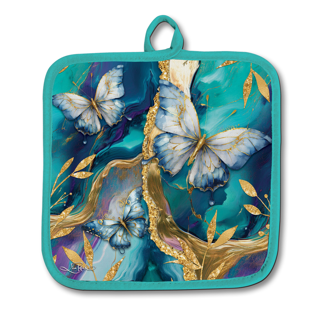 Oven Mitt Pot Holder - Tranquil Butterflies