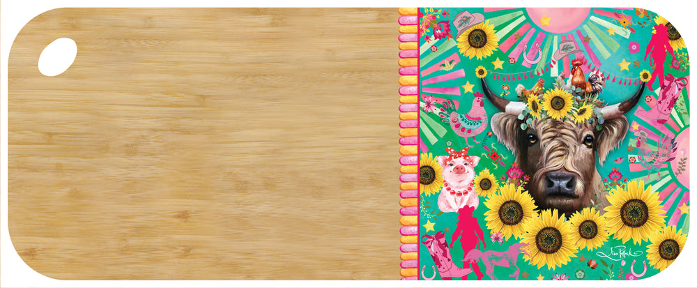 Medium Resin Board - Carnival Cow