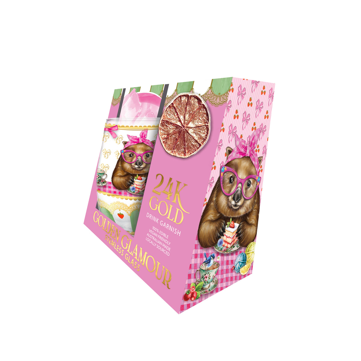 Stemless Golden Glamour - Wonda Wombat – Lisa Pollock