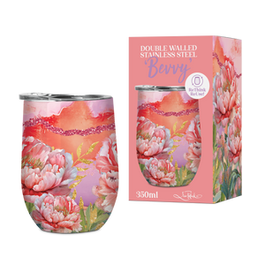 350ml Bevvy - Corel Peony