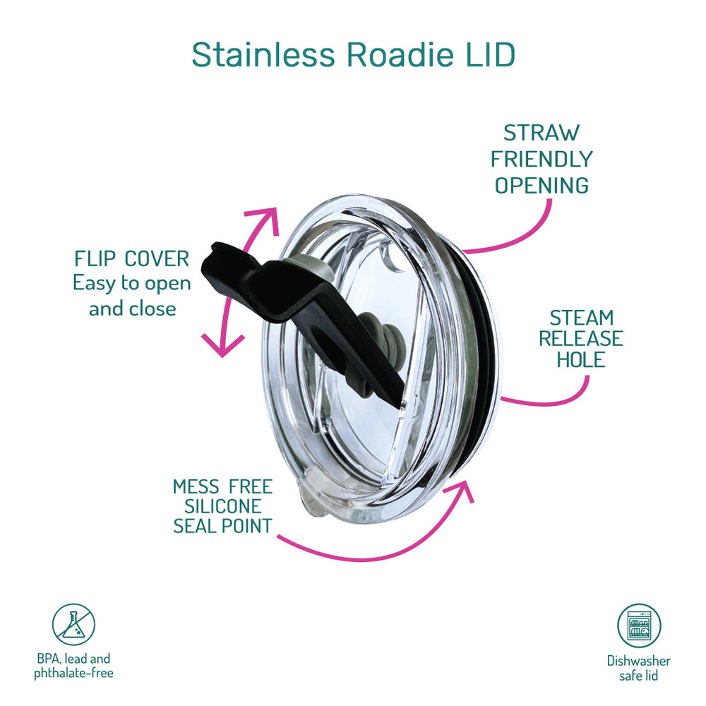 Stainless Roadie Lid - Black