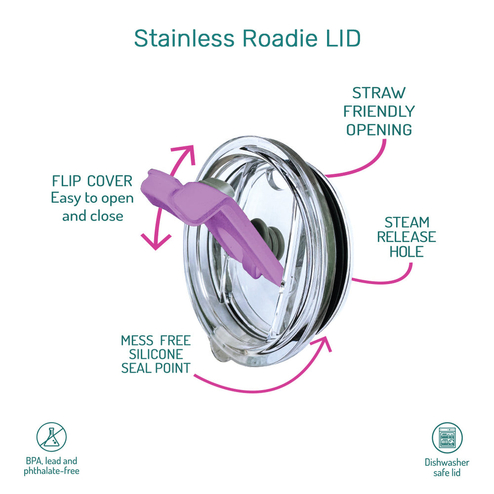 Stainless Roadie Lid - Lavender