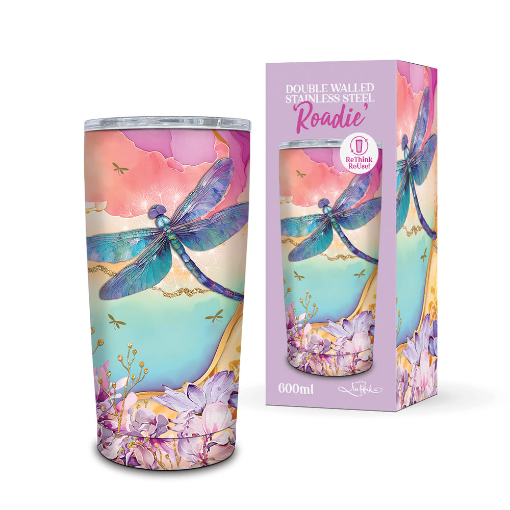 600ml Roadie - Delightful Dragonflies