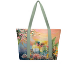 Lrg Tote Cooler Bag - Sunset Love Birds