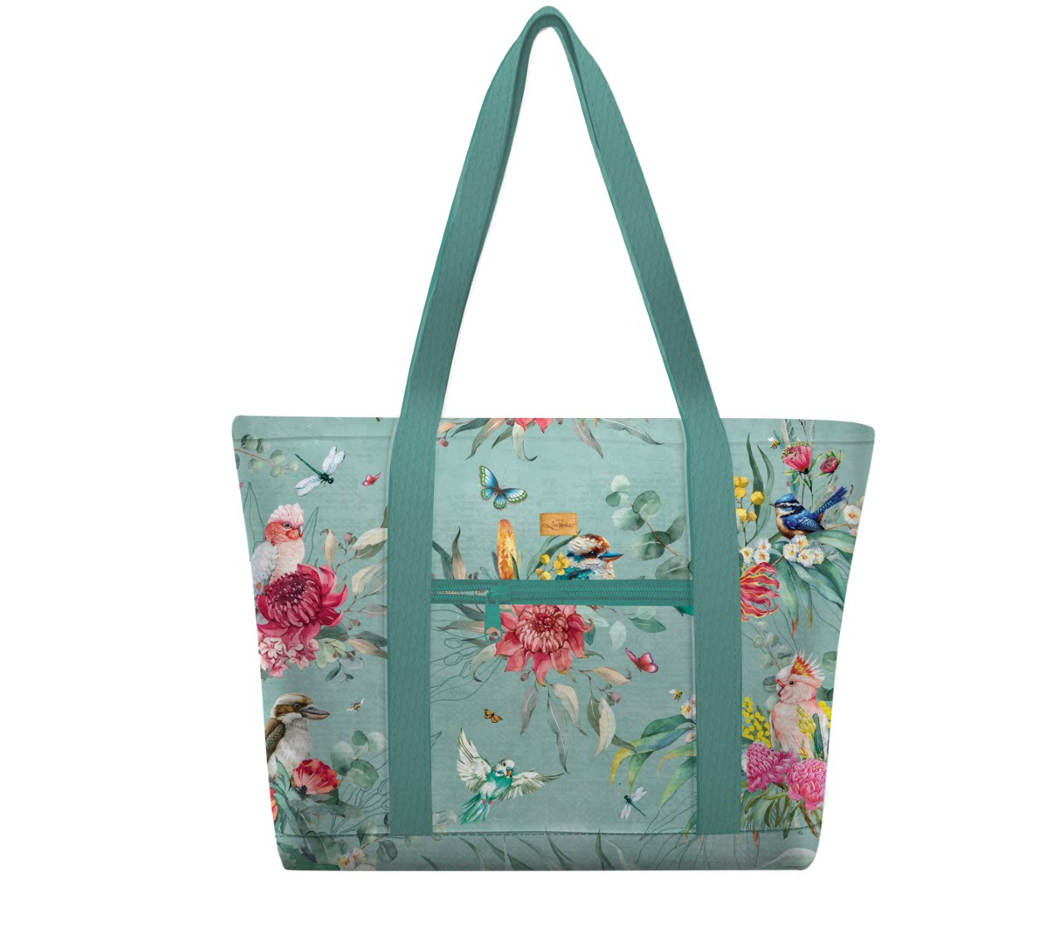 Lrg Tote Cooler Bag - Feathered Friends – Lisa Pollock