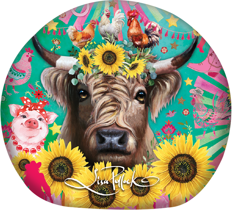Travel Case - Carnival Cow – Lisa Pollock