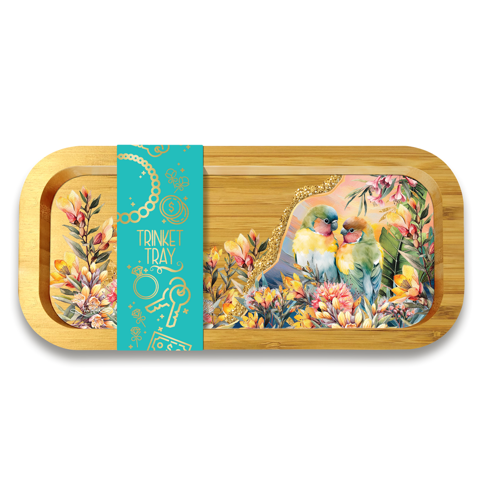 Trinket Tray - Sunset Love Birds