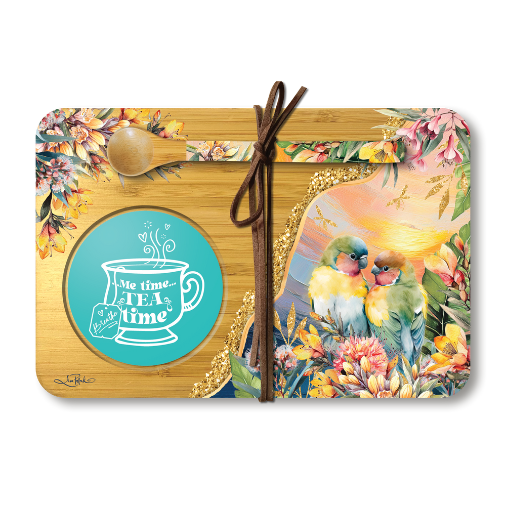 Tea Time Tray - Sunset Love Birds