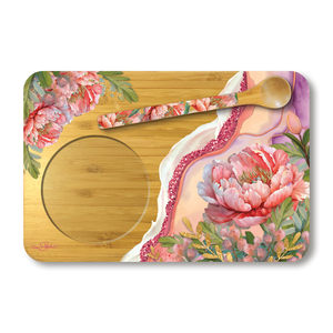 Tea Time Tray - Coral Peony