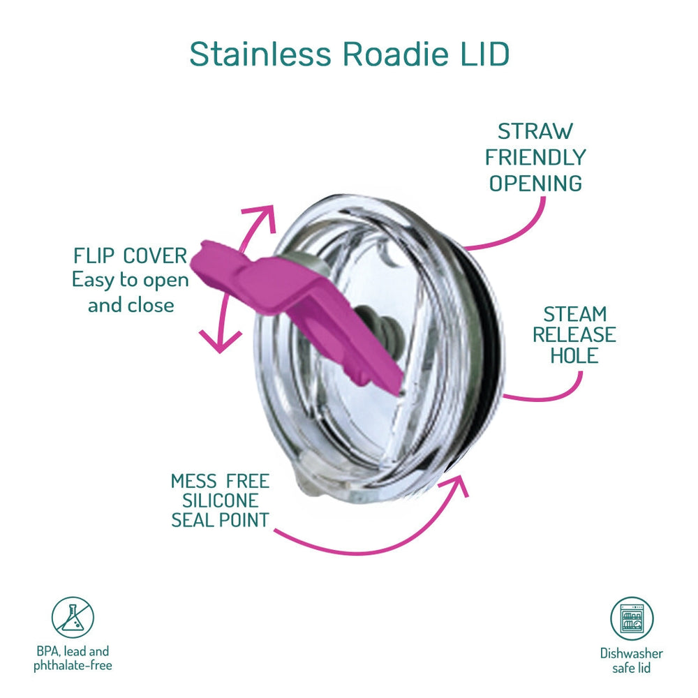 Stainless Roadie Lid - Pink