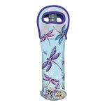 Wine Bottle Cooler - Lavender Dragonflies