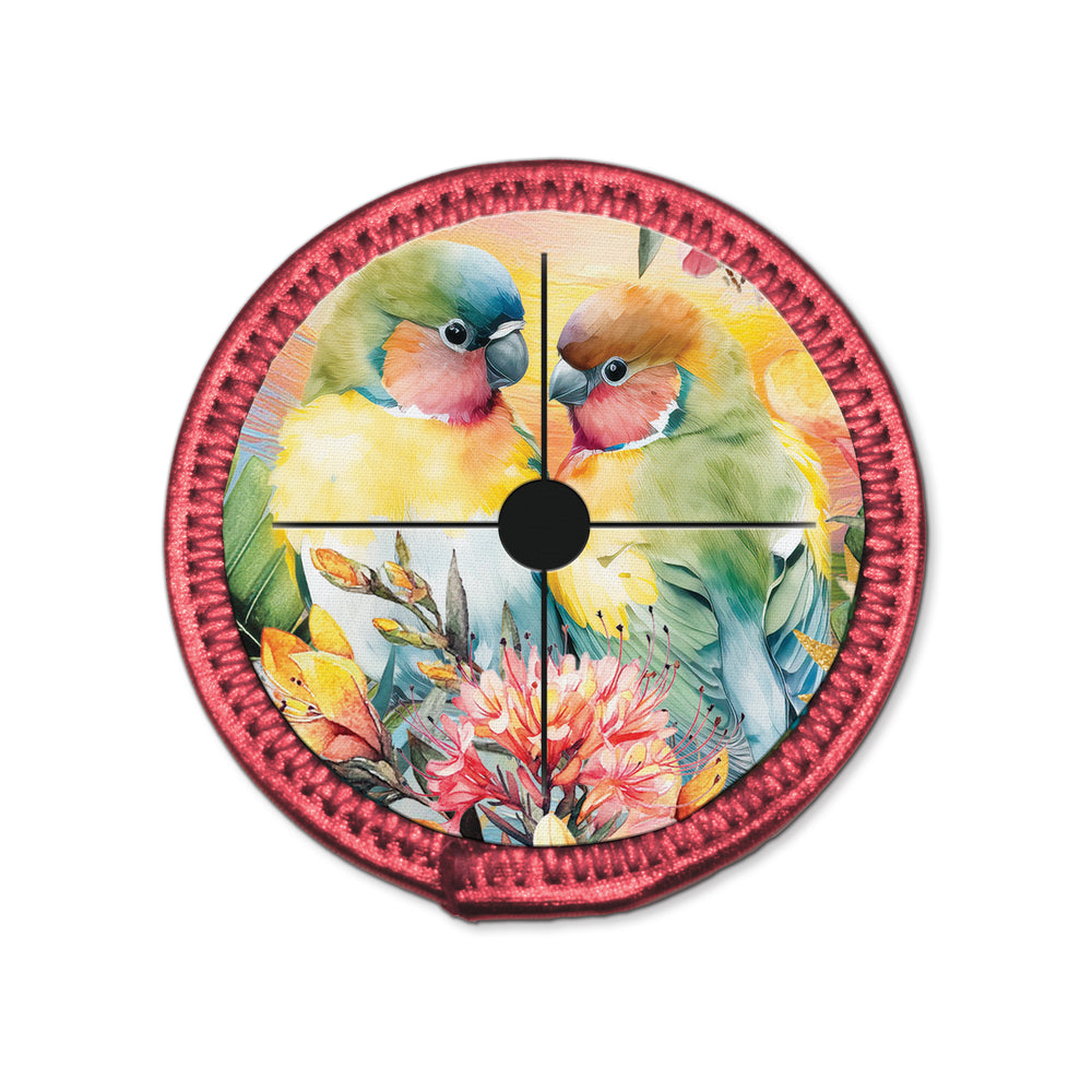 Wine Glass Coaster - Sunset Love Birds