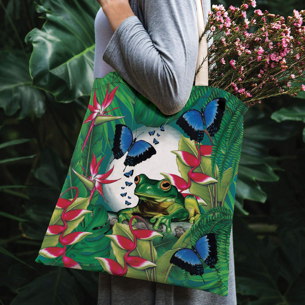 Shopping Bag - Green Frog