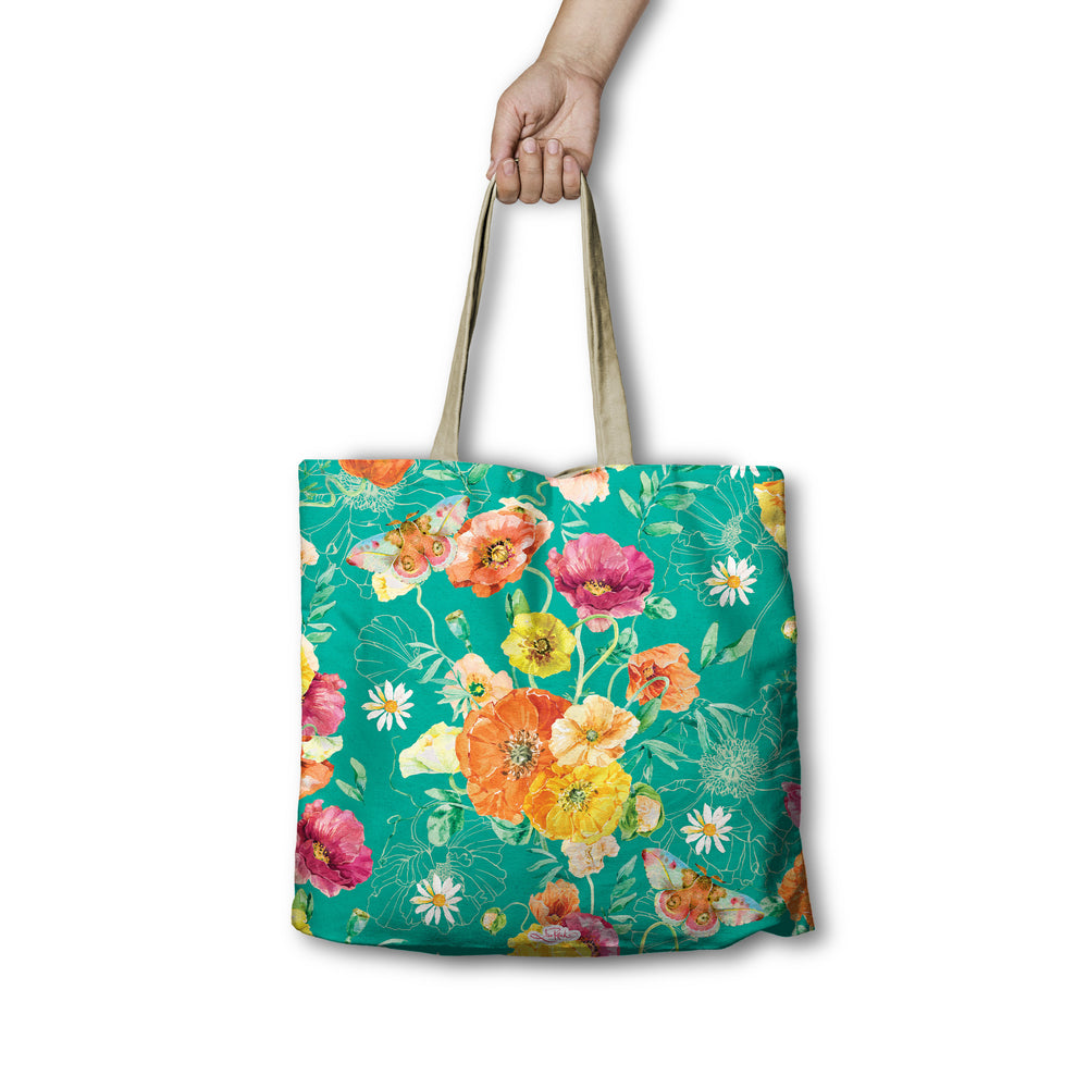 Shopping Bag - Bright Poppies