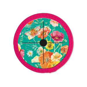 Wine Glass Coaster - Bright Poppies