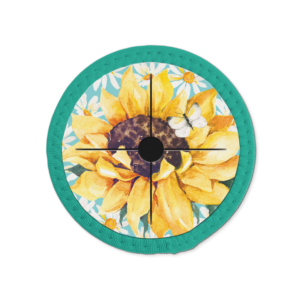Wine Glass Coaster - Sunflower Daisies