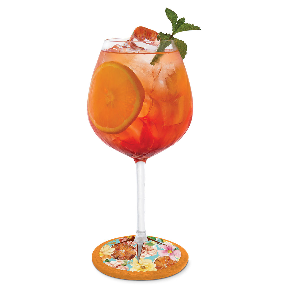 Wine Glass Coaster - Citrus Burst